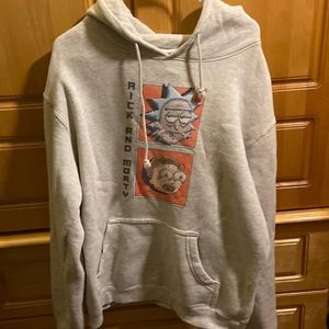 Delta Fleece Rick and Morty Grey Hoodie Men’s Large